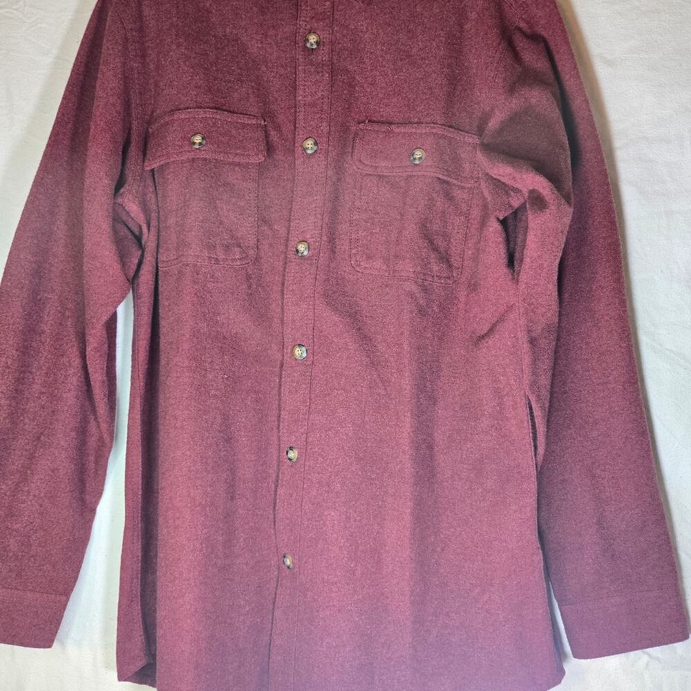 STOIC Classic Maroon 100% cotton Medium Button-Down Shirt for Men #1080